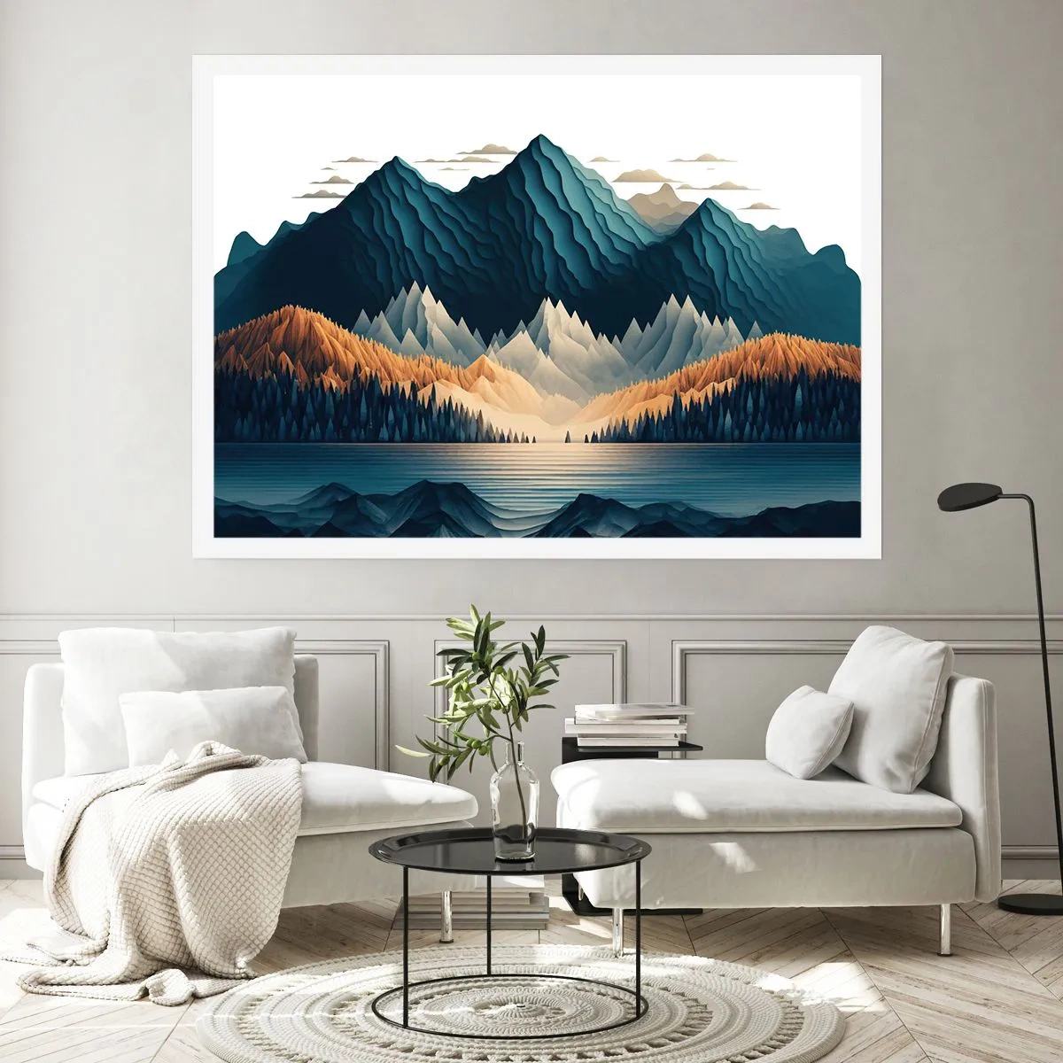 Affiche - Poster - Paysage de montagne parfait - 91x61 cm