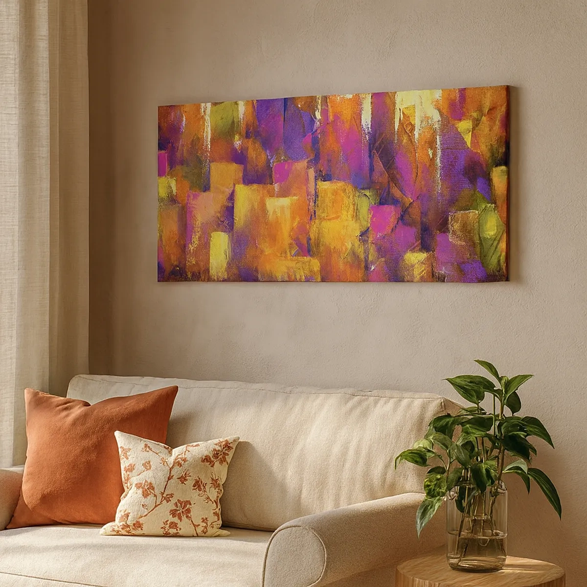 Impression sur toile - Image sur toile - Composition métropolitaine - 30x30 cm