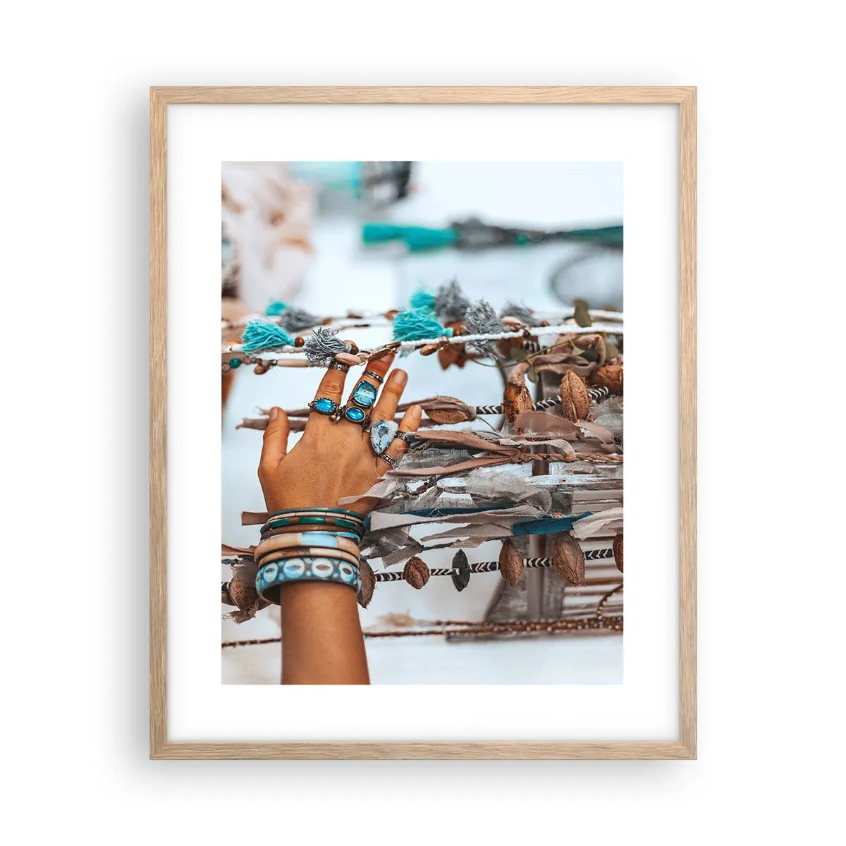 Affiche dans un chêne clair - Poster - Trésor local - 40x50 cm