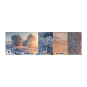 Échantillon de Papier Peint Premium Sand - Tout dans le soleil brille en cristal - Paysage, Hiver, Rivière - 100x30 cm