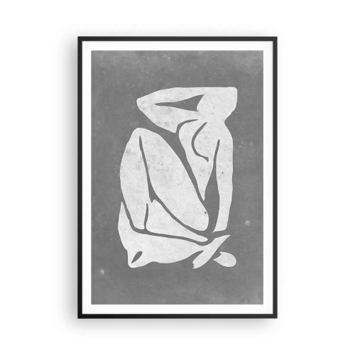 Affiche dans un cadre noir - Poster - En pensée - 70x100 cm