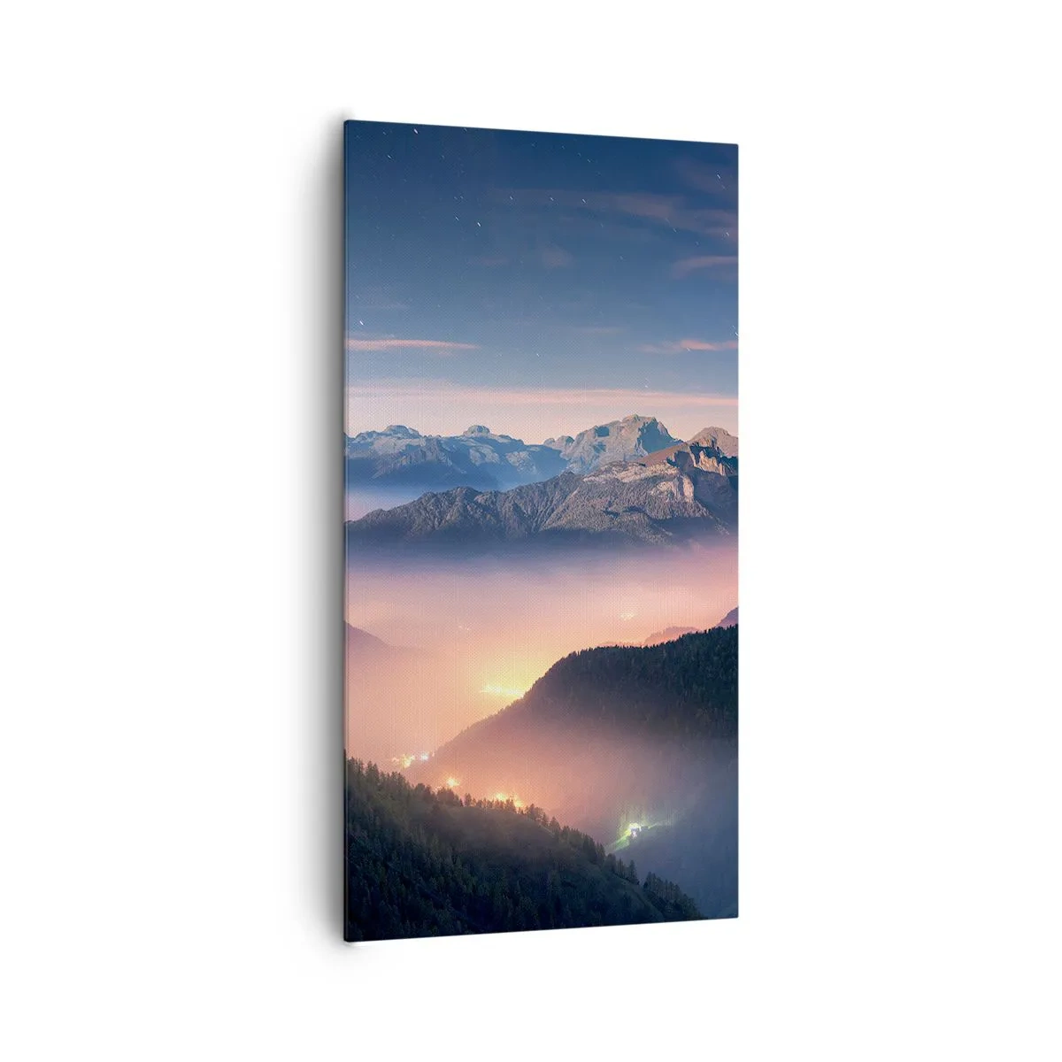 Impression sur toile - Image sur toile - Lumière dans les vallées - 65x120 cm