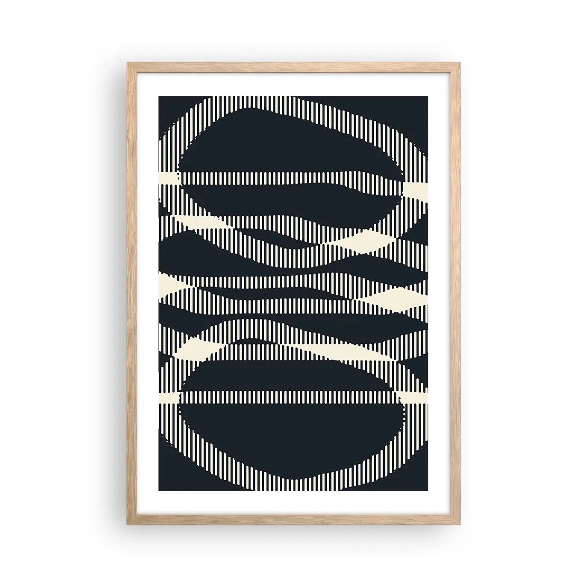 Affiche dans un chêne clair - Poster - Une tentative de briser l'obscurité - 50x70 cm