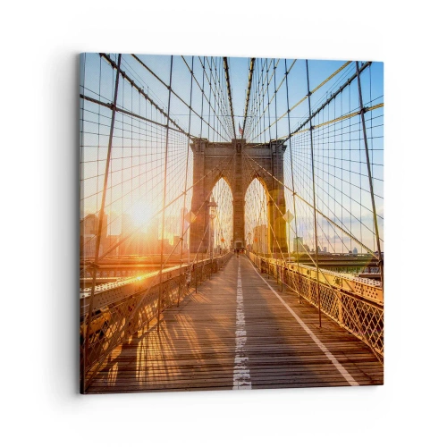 Impression sur toile - Image sur toile - Sur le pont d'or - 70x70 cm