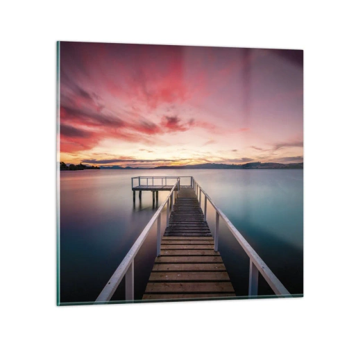 Impression sur verre - Image sur verre - La douce flamme du soir - 60x60 cm