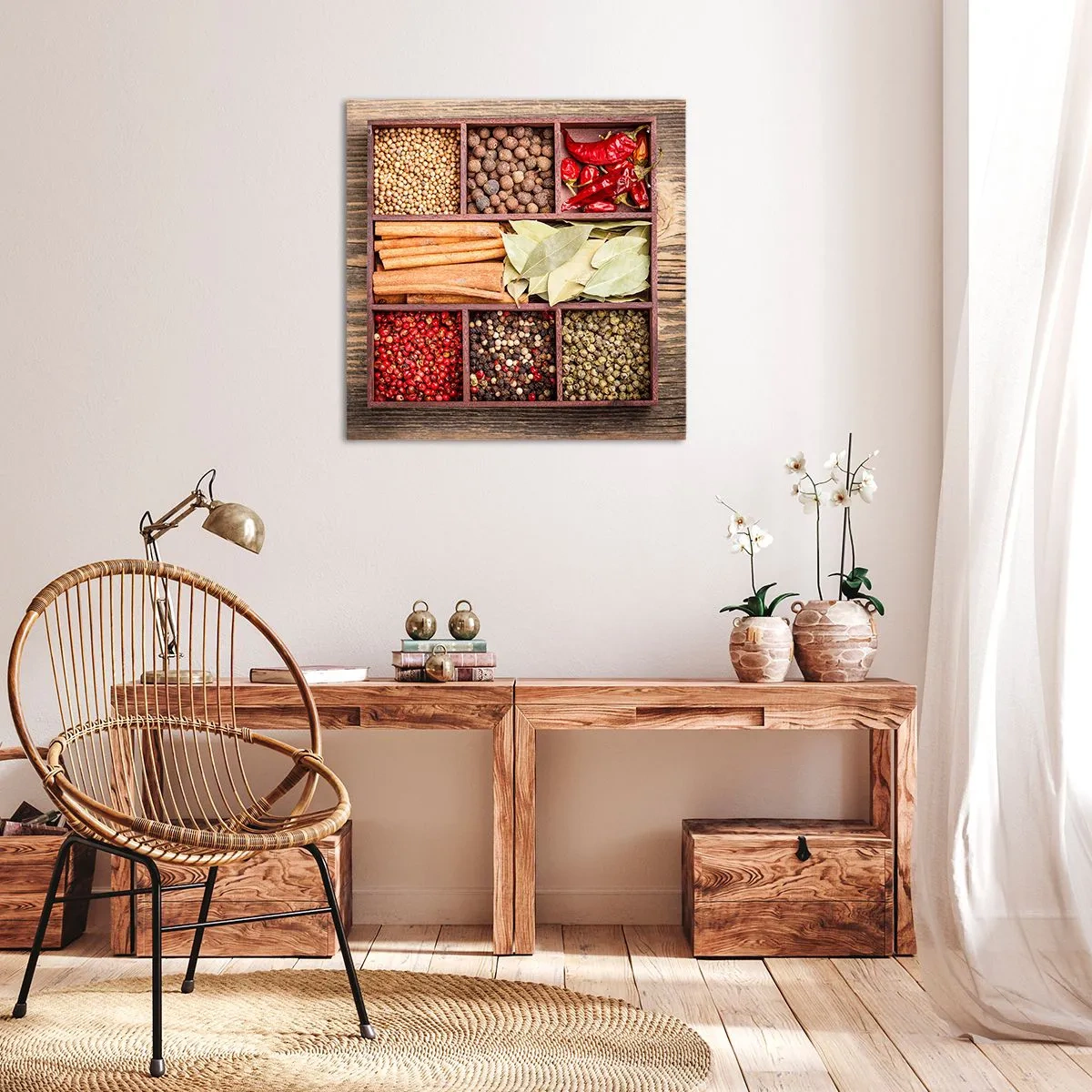 Impression sur toile - Image sur toile - Ordre des formes, bouquet d'arômes - 40x40 cm