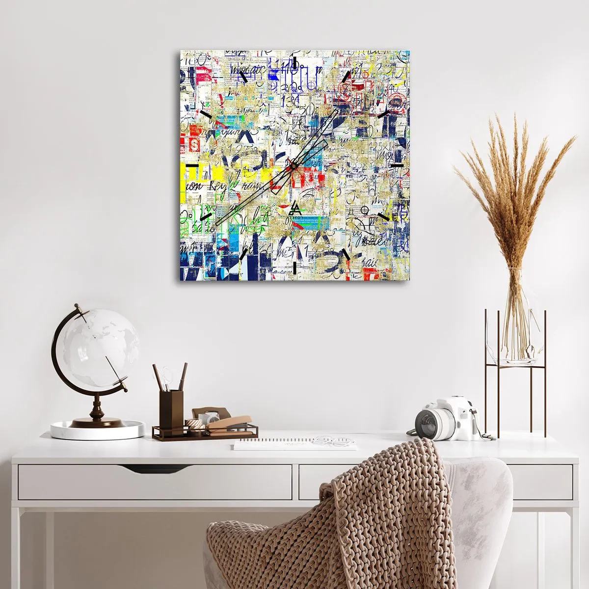 Horloge murale - Pendule murale - Ca fait juste plaisir aux yeux - 40x40 cm