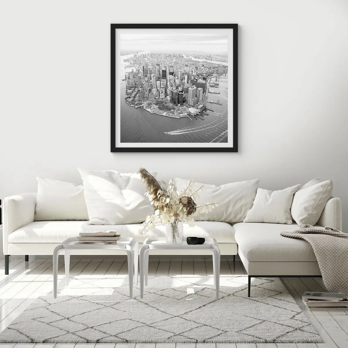 Affiche dans un cadre noir - Poster - Comment ne pas aimer ? - 50x50 cm