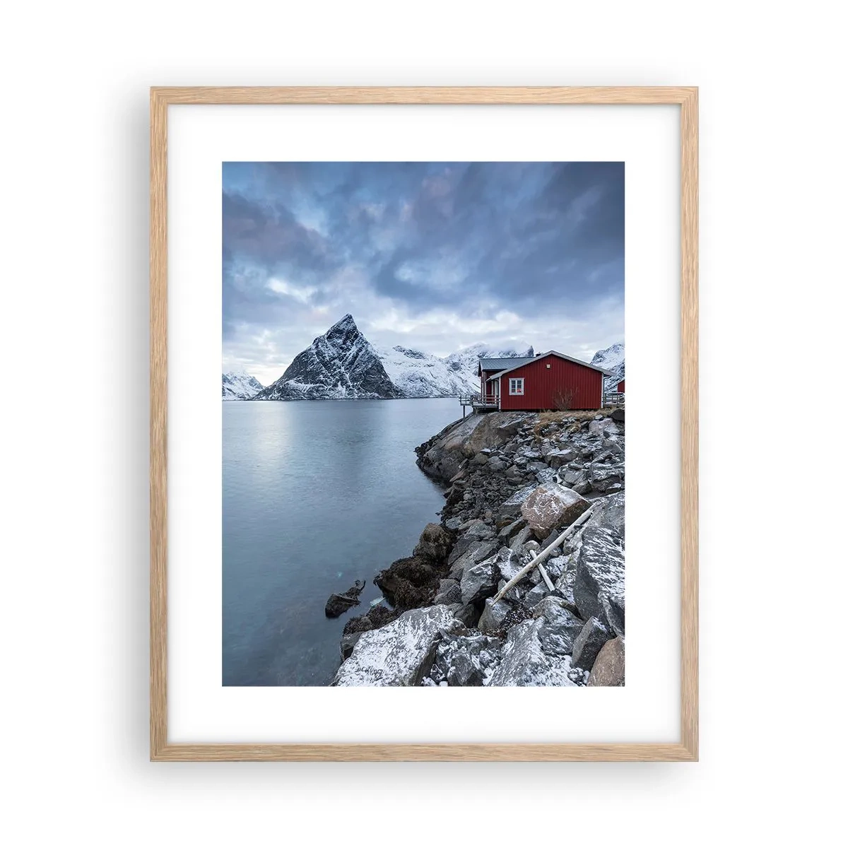 Affiche dans un chêne clair - Poster - Retraite scandinave - 40x50 cm