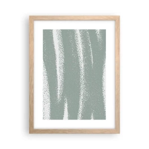 Affiche dans un chêne clair - Poster - Abstraction dans un climat hivernal - 30x40 cm