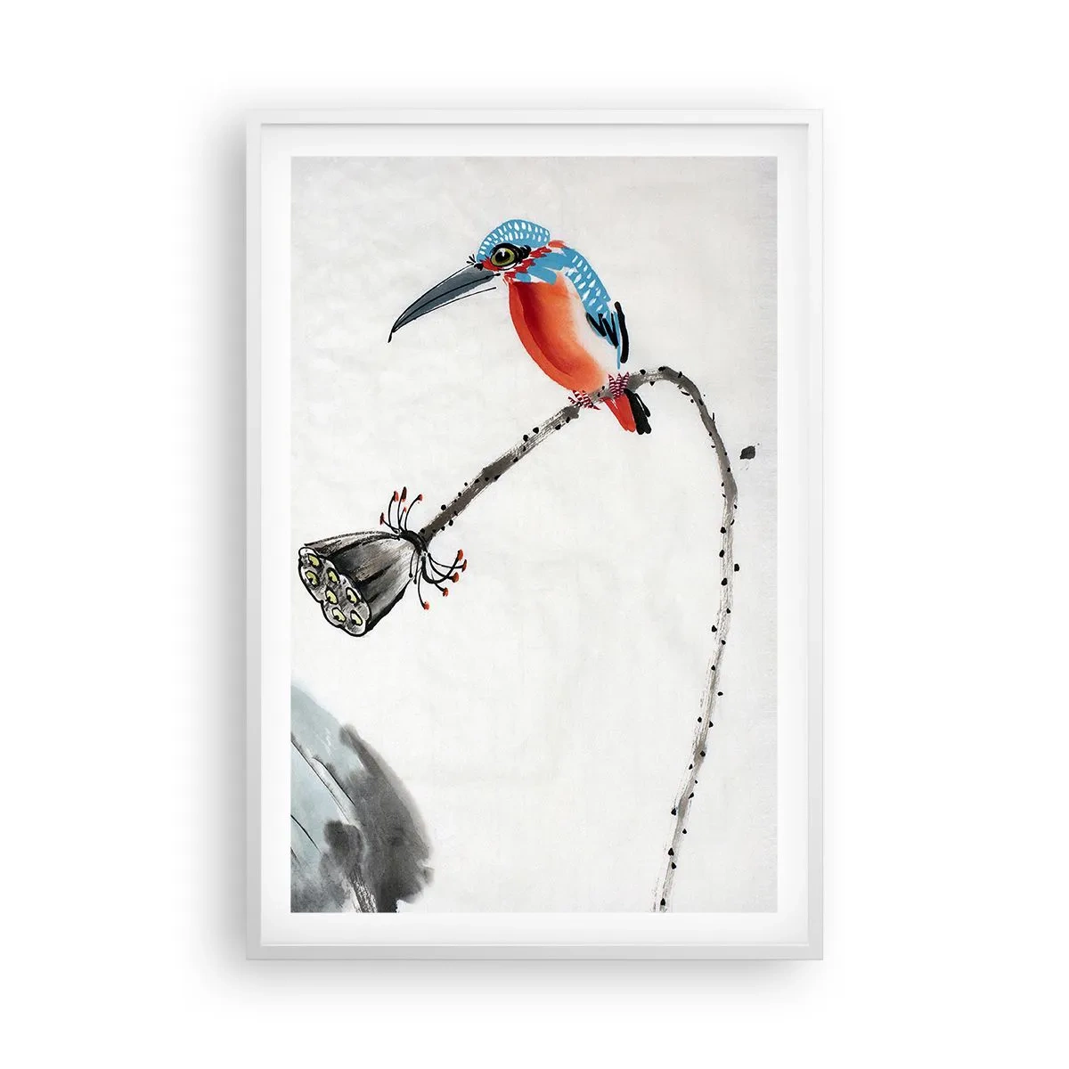 Affiche dans un cadre blanc - Poster - La vie du champ - 61x91 cm