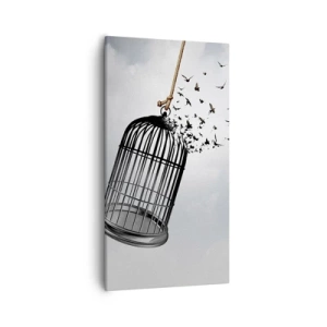 Impression sur toile - Image sur toile - Foie...Espoir...Liberté! - 55x100 cm