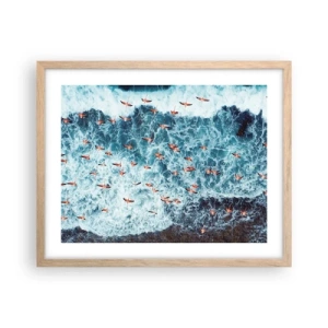 Affiche dans un chêne clair - Poster - Défilé du bord de mer - 50x40 cm