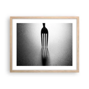 Affiche dans un chêne clair - Poster - Lumière et ombre - 50x40 cm