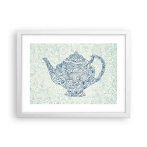 Affiche dans un cadre blanc - Poster - Le charme du thé - 40x30 cm