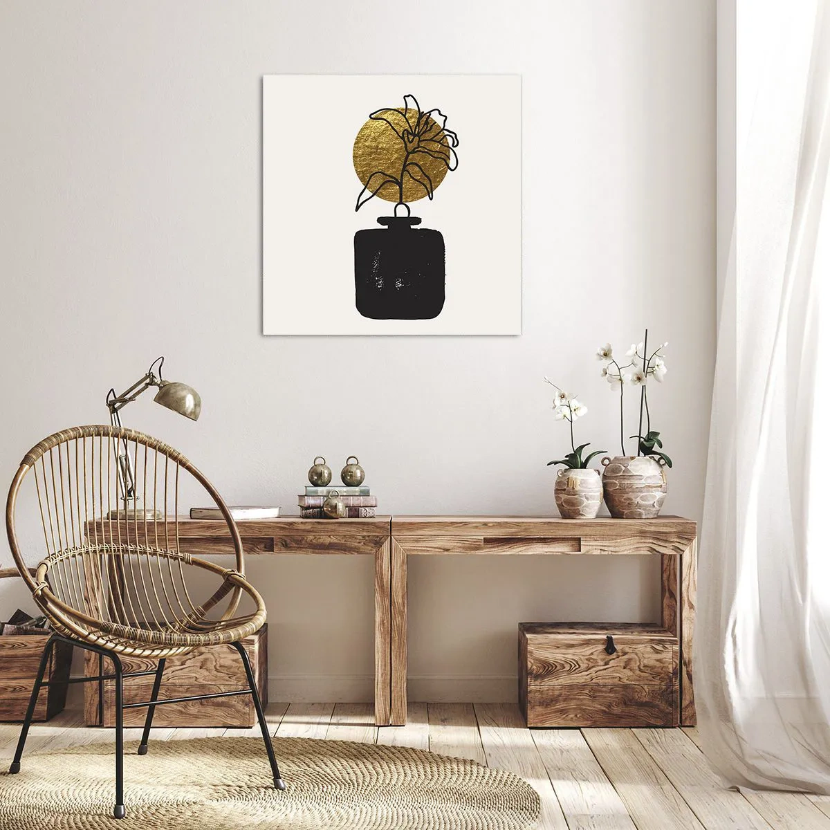 Impression sur toile - Image sur toile - La beauté vaut son pesant d'or - 40x40 cm