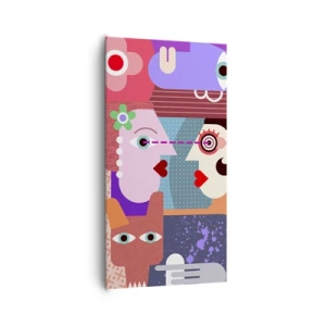 Impression sur toile - Image sur toile - Les yeux dans les yeux - 65x120 cm