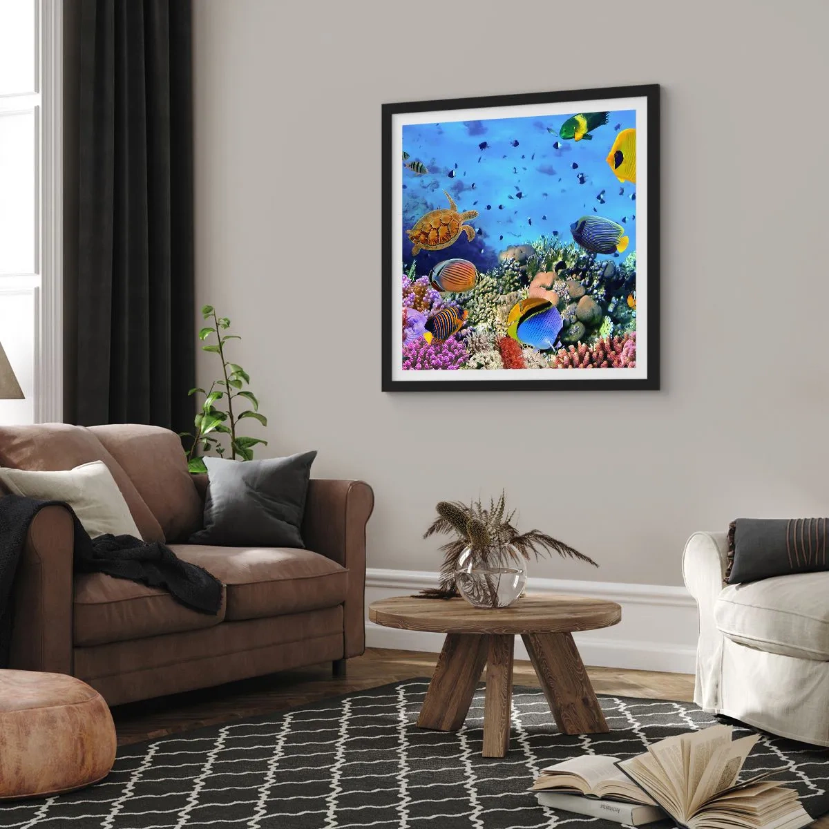 Affiche dans un cadre noir - Poster - Et que sait-on de la vie… - 60x60 cm