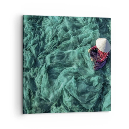 Impression sur toile - Image sur toile - Dans une mer de filet - 70x70 cm