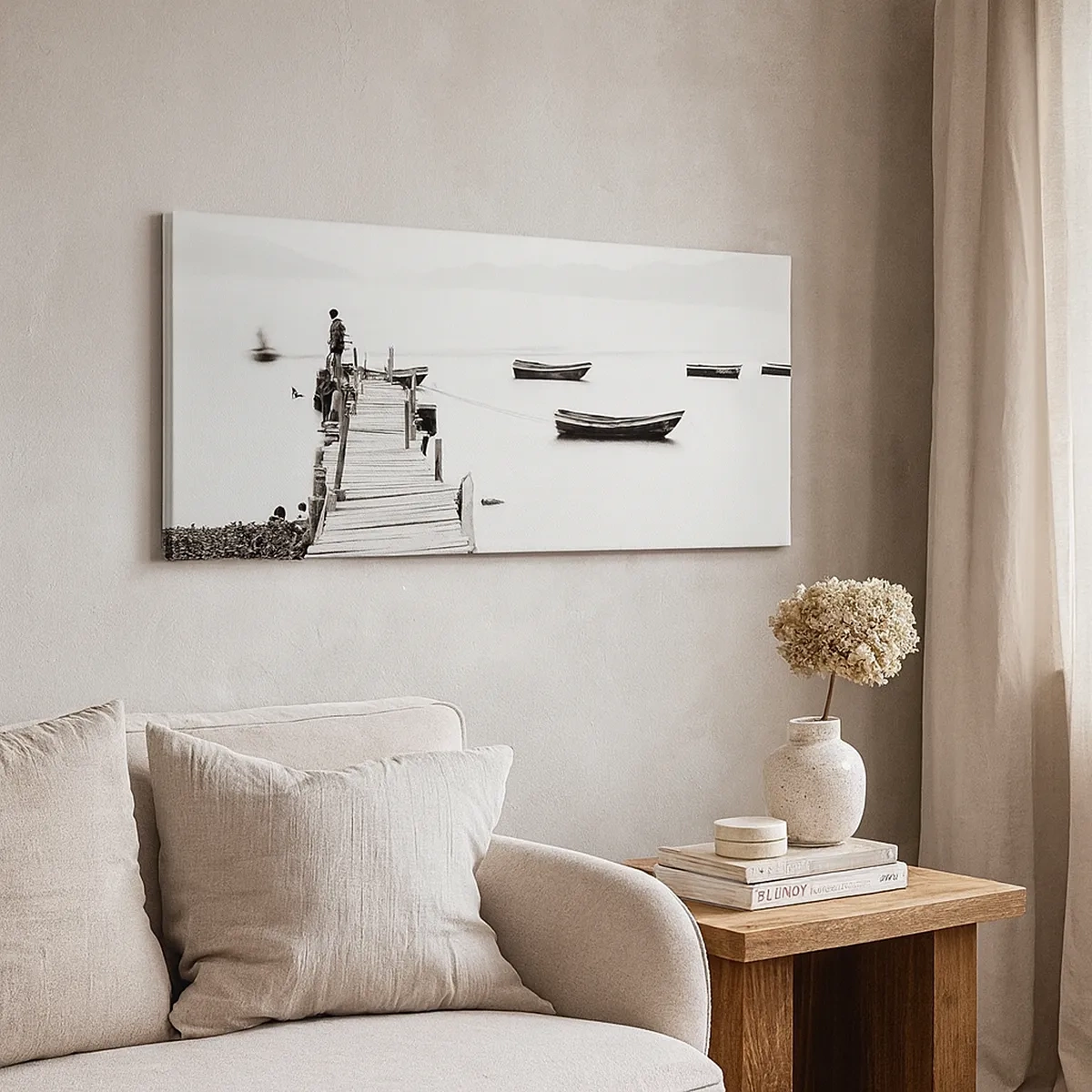 Impression sur toile - Image sur toile - Calme et propre au bord de l'eau - 30x30 cm