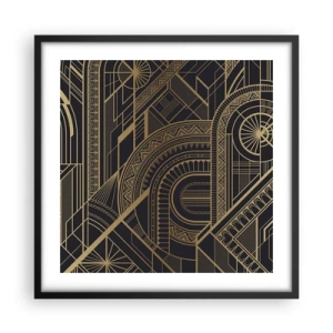 Affiche dans un cadre noir - Poster - Concept, idée, plan - 50x50 cm