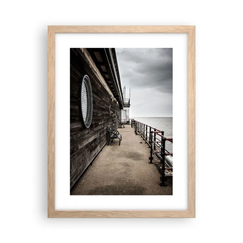 Affiche dans un chêne clair - Poster - Le temps s'est arrêté - 30x40 cm