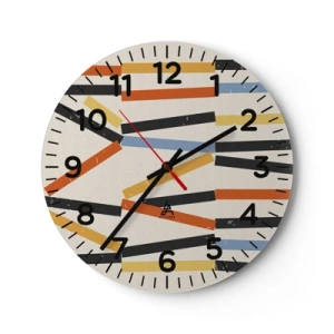 Horloge murale - Pendule murale - Composition de niveaux - 30x30 cm