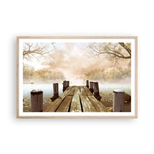 Affiche dans un chêne clair - Poster - La douce tristesse de l'automne - 91x61 cm