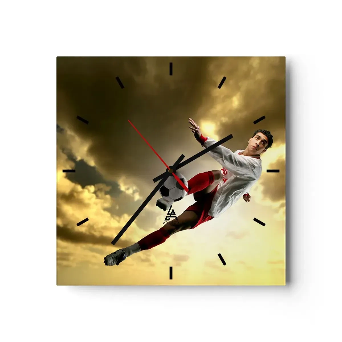Horloge murale - Pendule murale - Le paradis du football - 40x40 cm