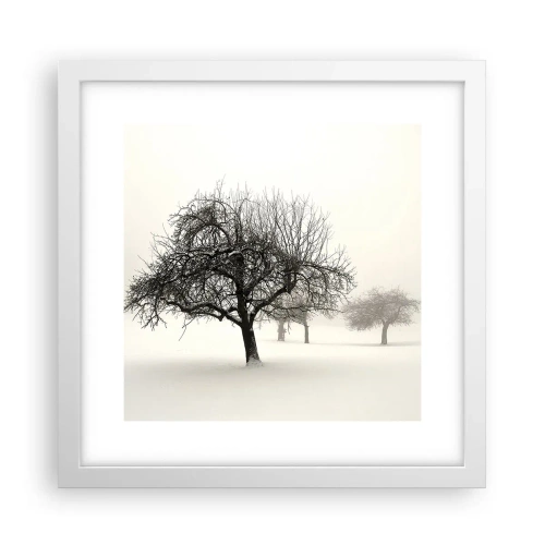 Affiche dans un cadre blanc - Poster - Un rêve hivernal - 30x30 cm