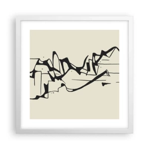 Affiche dans un cadre blanc - Poster - Peut-être un paysage - 40x40 cm