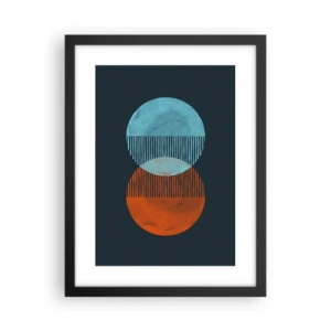Affiche dans un cadre noir - Poster - Fantaisie astronomique - 30x40 cm