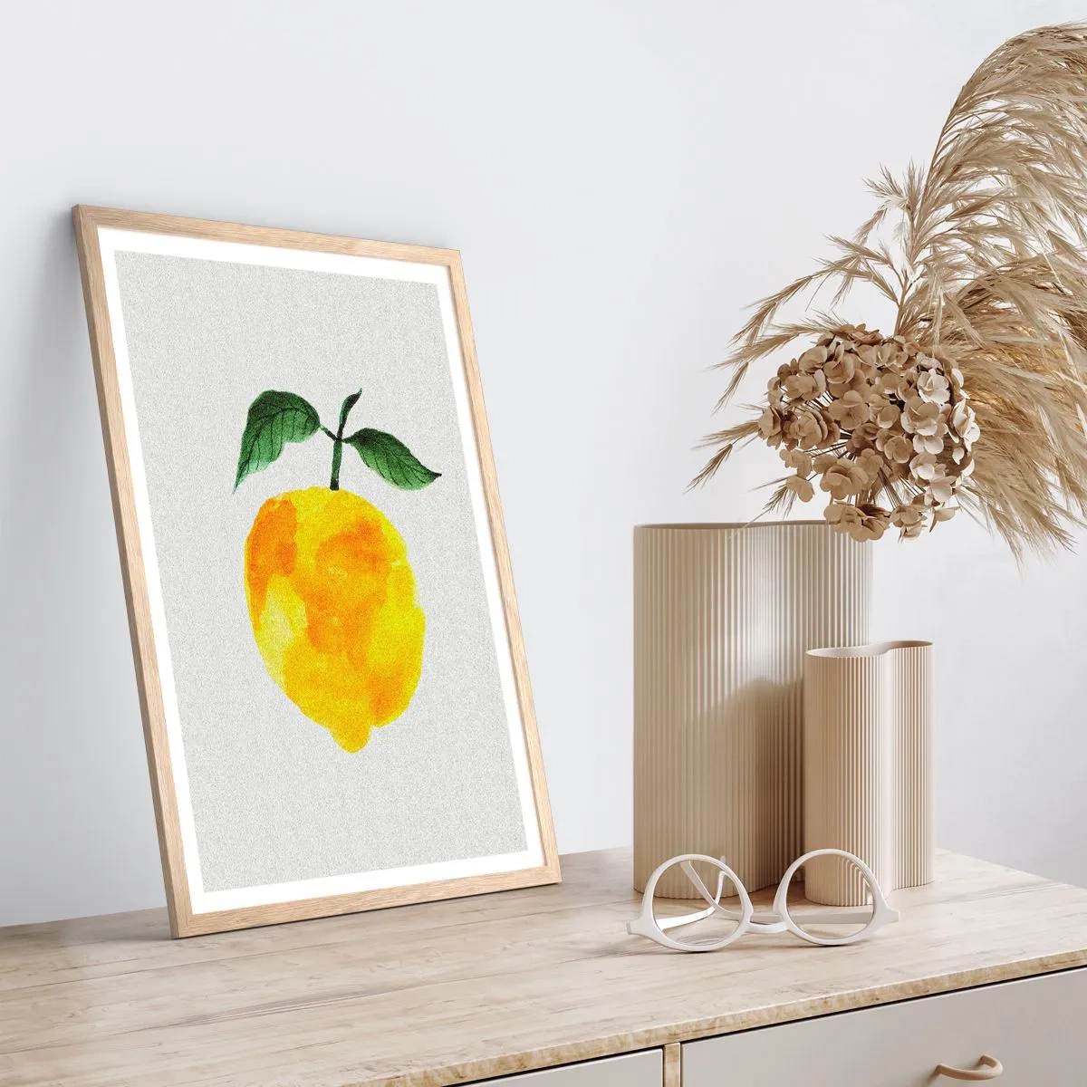 Affiche dans un chêne clair - Poster - Comment reconnaitre le goût du soleil - 70x100 cm