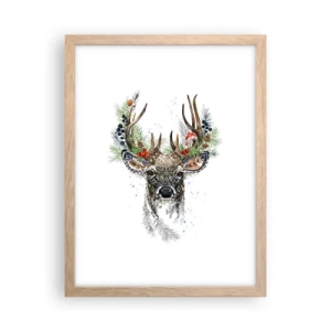 Affiche dans un chêne clair - Poster - En robe de fête - 30x40 cm