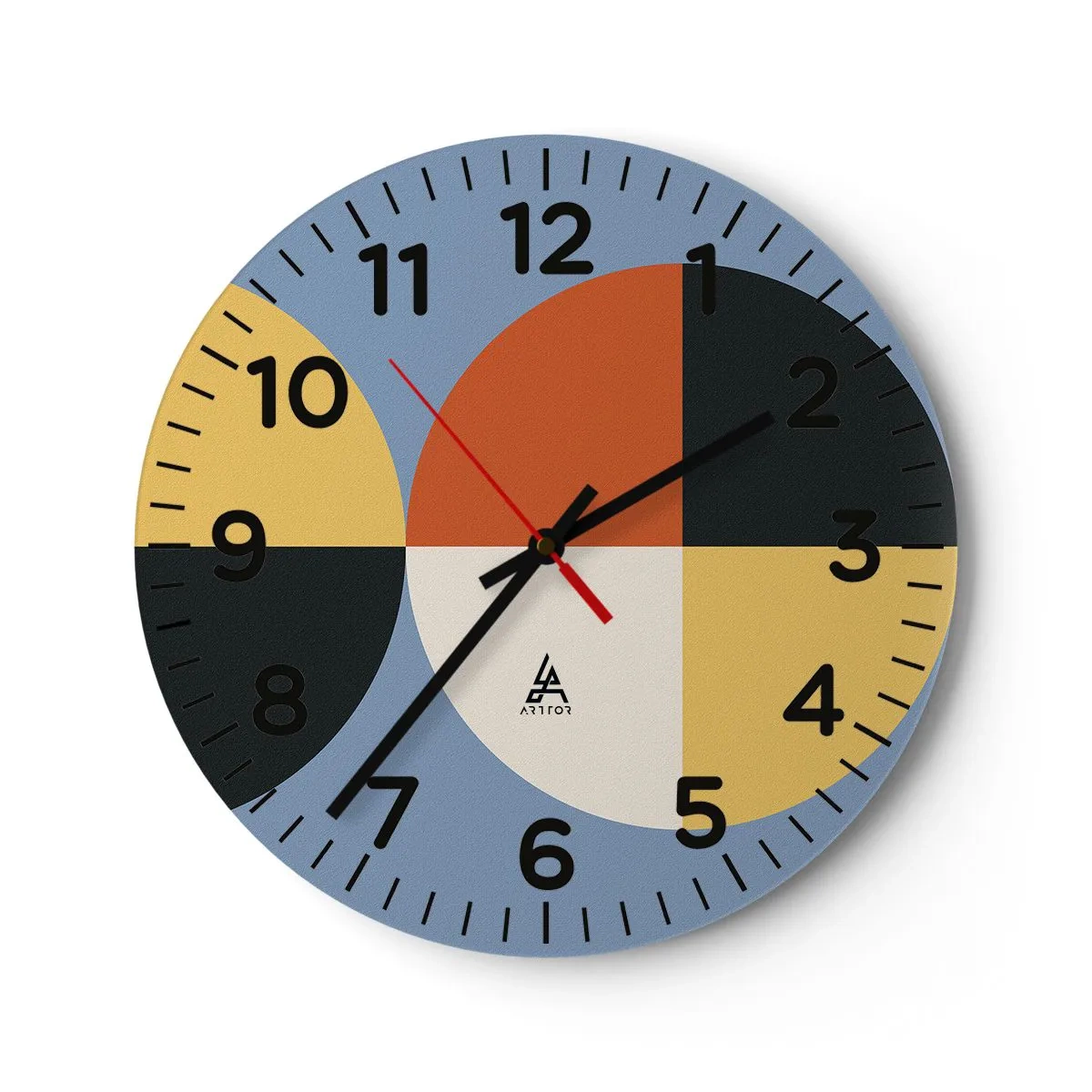 Horloge murale - Pendule murale - Regarde et compte - 30x30 cm