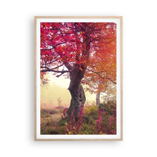 Affiche dans un chêne clair - Poster - Frénésie de floraison - 70x100 cm