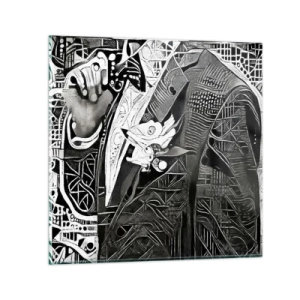 Impression sur verre - Image sur verre - Seulement en apparence un homme froid - 60x60 cm