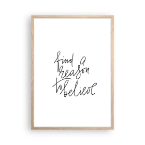 Affiche dans un chêne clair - Poster - C'est possible - 50x70 cm