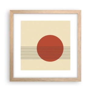 Affiche dans un chêne clair - Poster - Aux alentours et plus loin - 30x30 cm