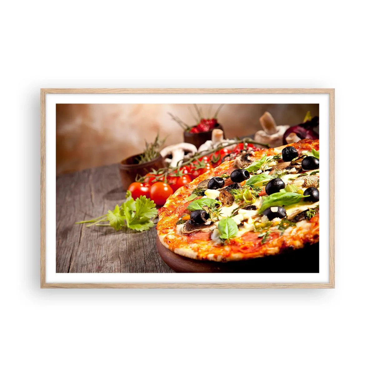 Affiche dans un chêne clair - Poster - Des ingrédients telluriques - 91x61 cm