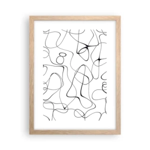 Affiche dans un chêne clair - Poster - Le chemin de la vie, les voies du hasard - 30x40 cm