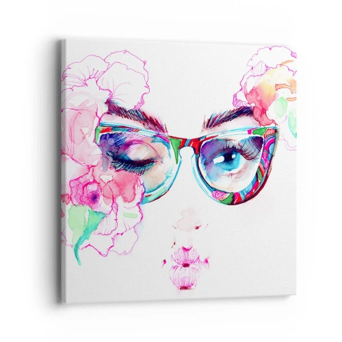 Impression sur toile - Image sur toile - Une promesse tentante - 40x40 cm