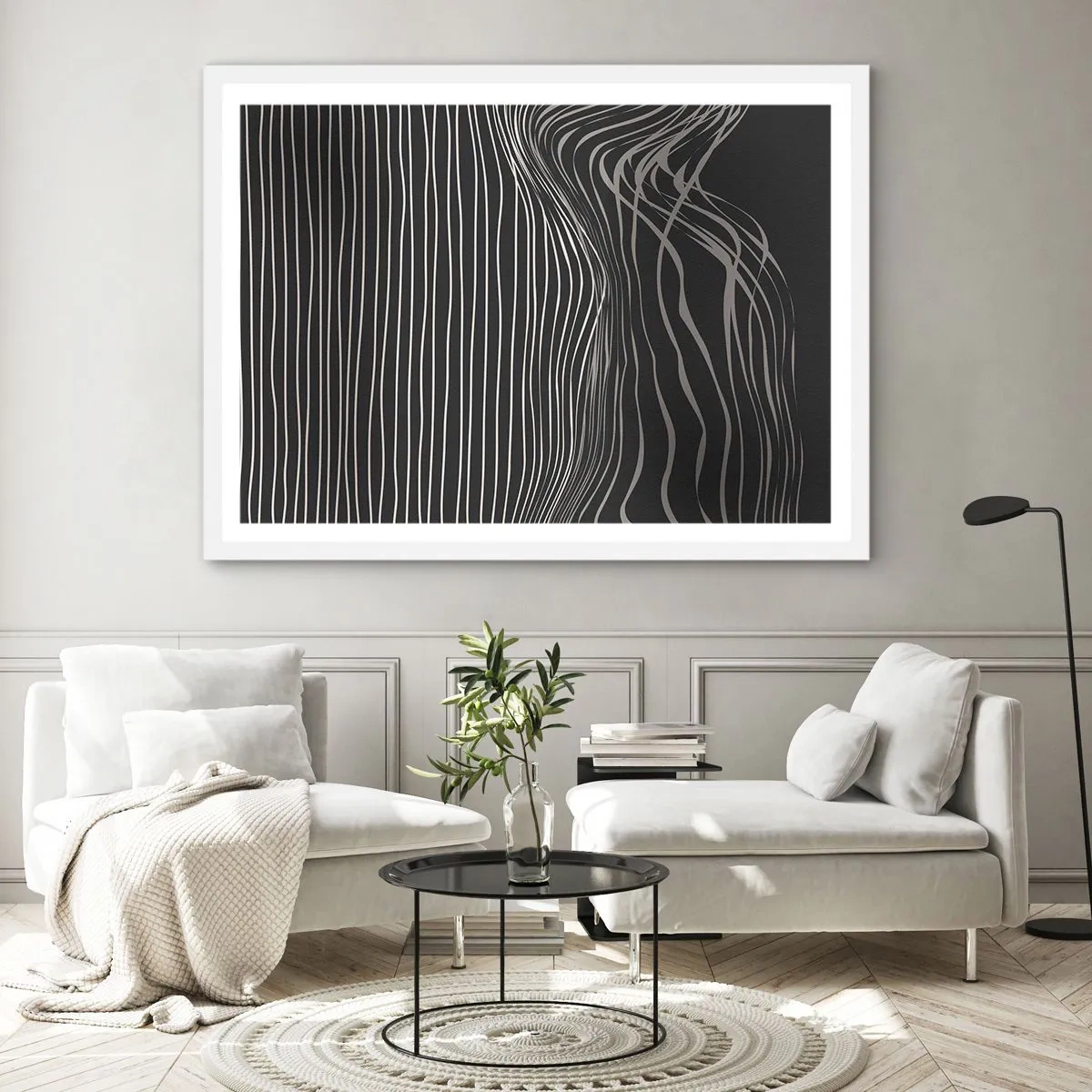 Affiche dans un cadre blanc - Poster - Rythme et accent - 40x30 cm