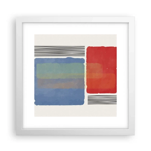 Affiche dans un cadre blanc - Poster - Esprit et lettre de la géométrie - 30x30 cm