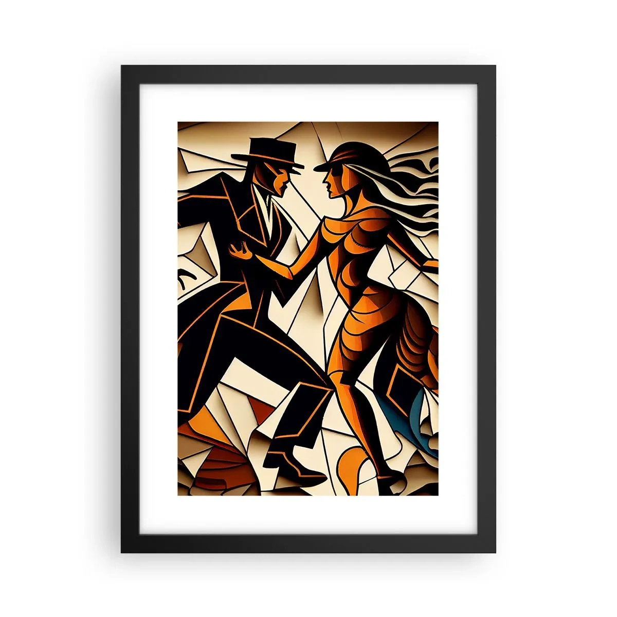 Affiche dans un cadre noir - Poster - Danse de passion et de volupté - 30x40 cm
