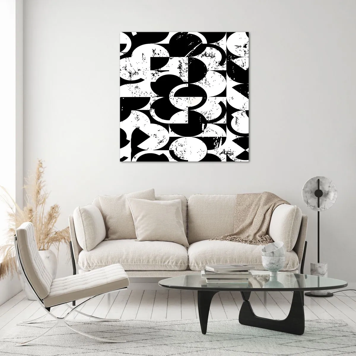 Impression sur verre - Image sur verre - Le blanc est blanc et le noir est noir - 70x70 cm