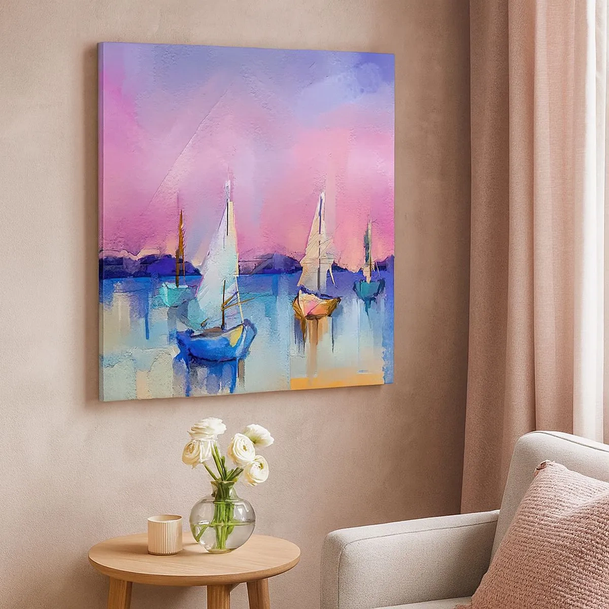 Impression sur toile - Image sur toile - Direction: les eaux larges - 30x30 cm