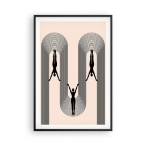 Affiche dans un cadre noir - Poster - Les jambes en l’air - 61x91 cm