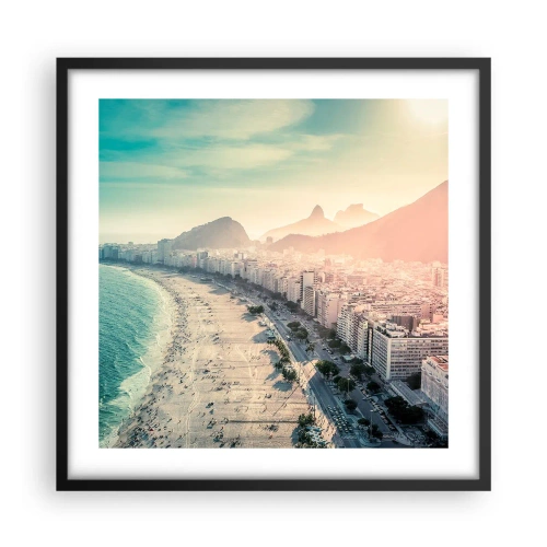 Affiche dans un cadre noir - Poster - Vacances éternelles à Rio - 50x50 cm