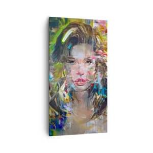 Impression sur toile - Image sur toile - Derrière l'air, un rideau - 55x100 cm